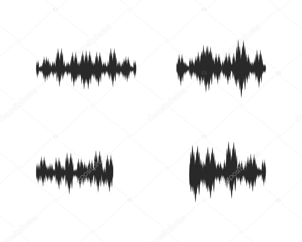 music sound waves vector