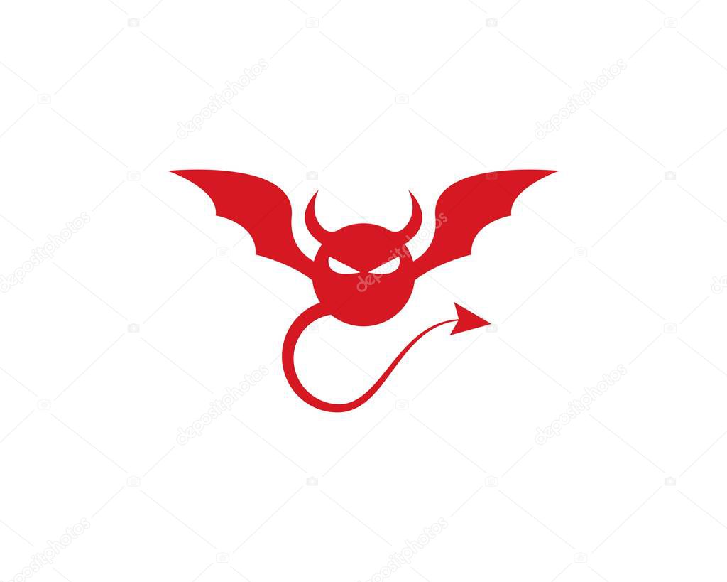 Devil logo vector icon template