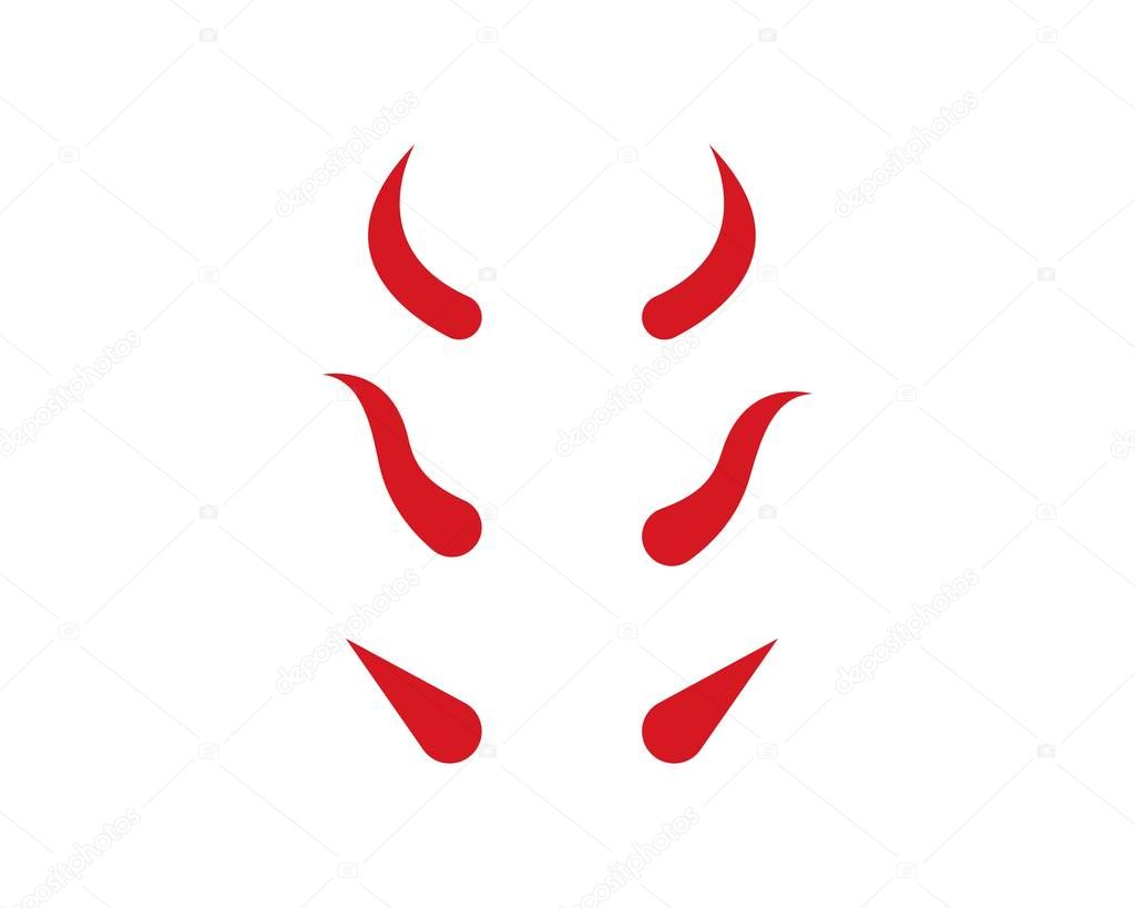 Horn Devil logo vector icon template