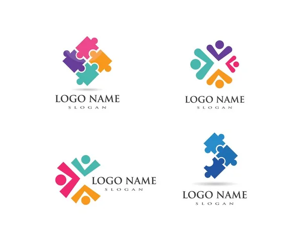 Cuidado da comunidade Modelo de logotipo —  Vetores de Stock