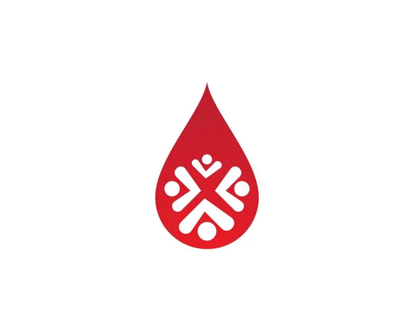 Blood logo ikon vektor — Stock Vector