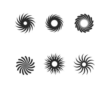 İş logosu, girdap, spiral simge vektörü 