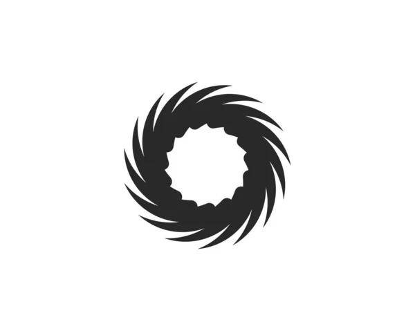 İş logosu, girdap, dalga ve spiral simge — Stok Vektör