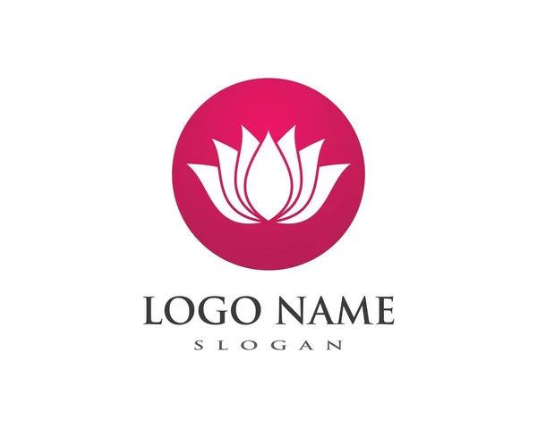 Lotus flowers design logo Template — Stock Vector