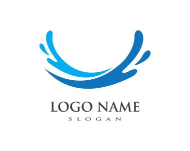 Su sıçrat, Dalga sembolü ve simge logosu şablonu