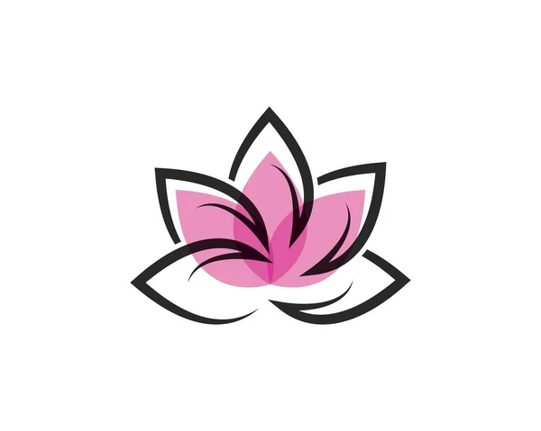 Diseño de flores logo Plantilla — Vector de stock