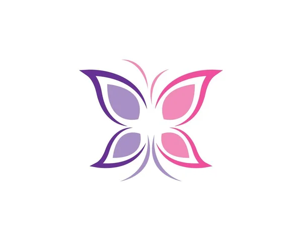 Kelebek logo şablonu — Stok Vektör