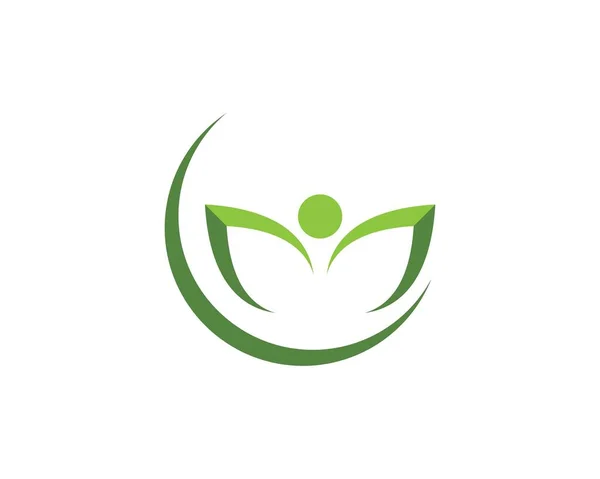 Verde folha ecologia elemento natureza — Vetor de Stock