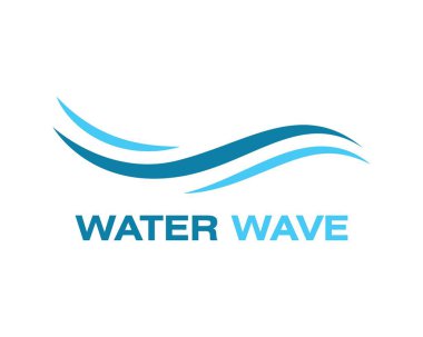 Su Dalgası sembolü ve simge logo şablonu 