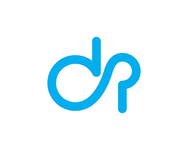 D P letra logotipo do negócio — Vetor de Stock