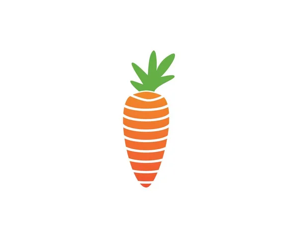 Zanahoria ilustración logo vector — Vector de stock