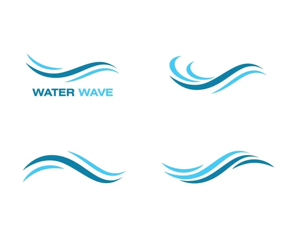 Water Wave symbol and icon Logo Template — Stock Vector