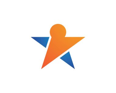 Yıldız insanların logo şablonu 