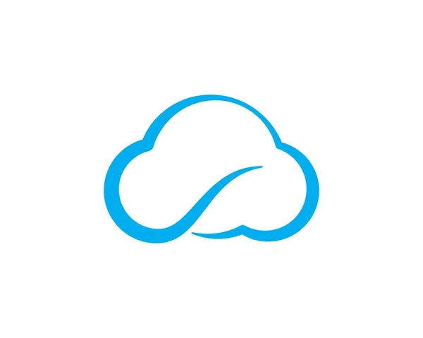 Nube vector logotipo plantilla — Vector de stock
