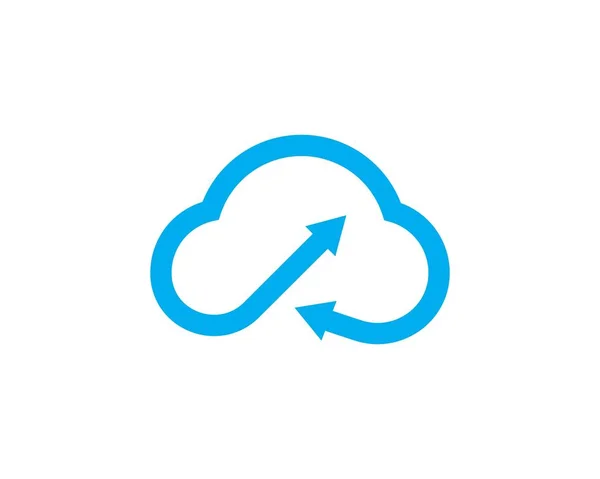 Nube vector logotipo plantilla — Archivo Imágenes Vectoriales