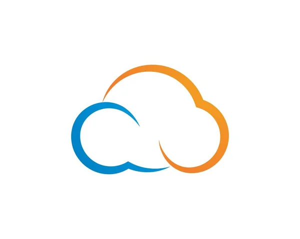 Cloud vector logo template — Stock Vector