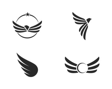 Şahin kanat Logo şablonu 