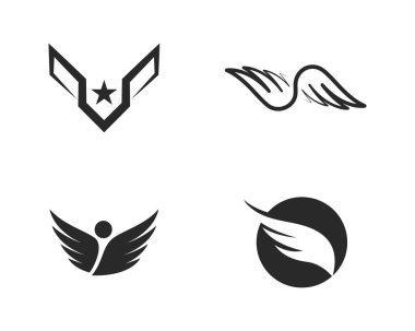 Şahin kanat Logo şablonu 