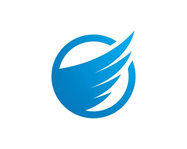 Křídlo logo šablona — Stockový vektor