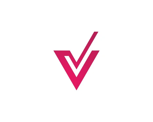 V plantilla de logotipo de letra — Vector de stock