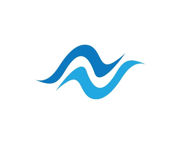 Acqua Onda simbolo e icona Logo Template — Vettoriale Stock