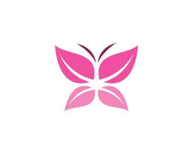 Kelebek yaprağı Logo Şablonu