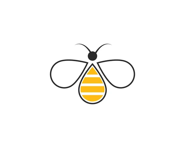 Bal Arısı Logo Şablonu — Stok Vektör