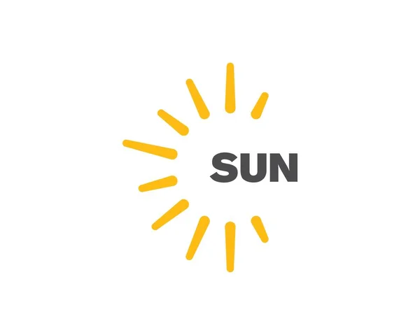 Sun ilustration logo vector — Stock Vector
