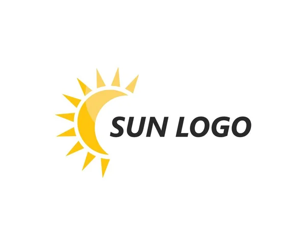 Sol ilustración logo vector — Vector de stock