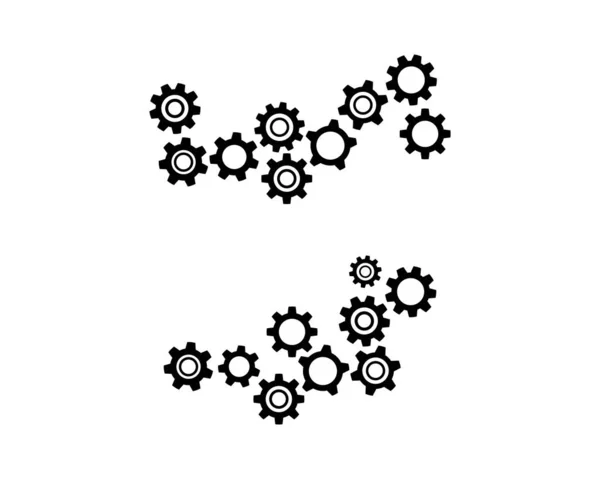 Vorlage für Zahnradsymbole — Stockvektor