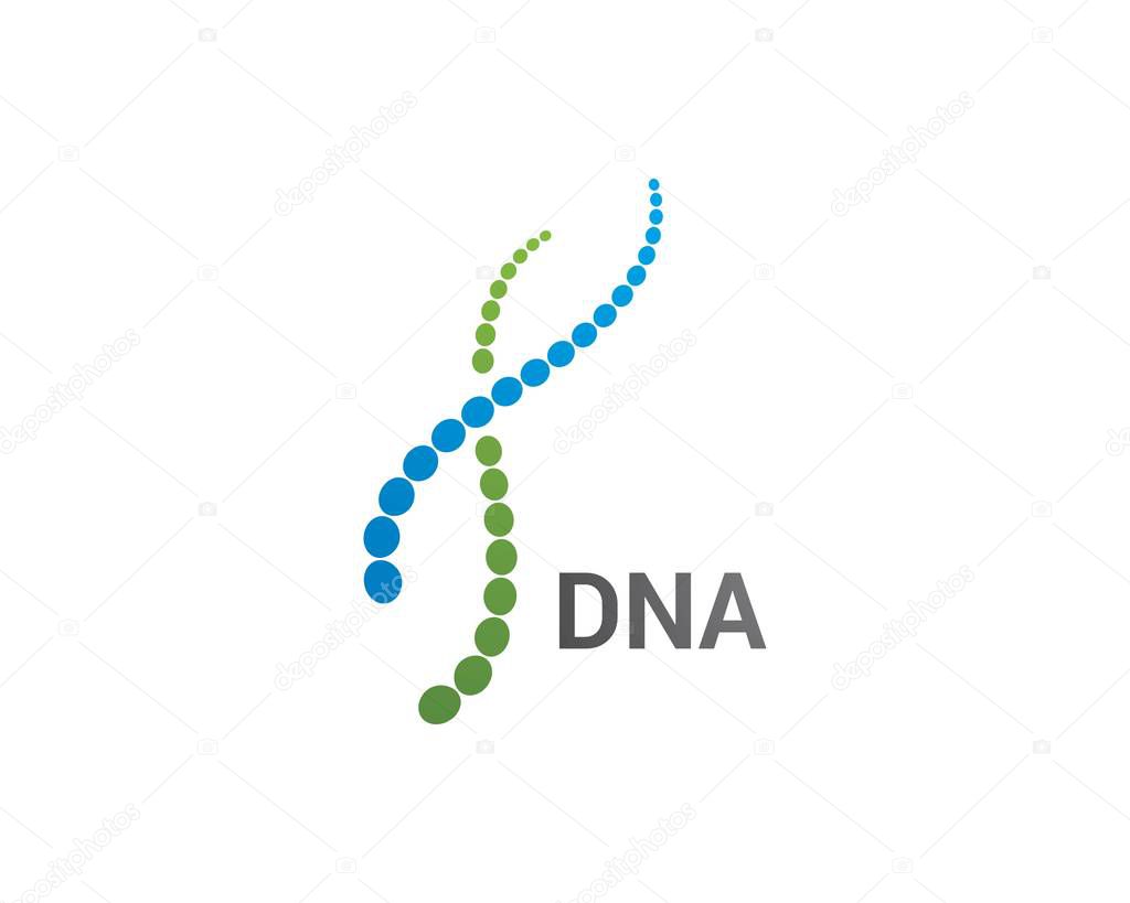 DNA logo vector icon template