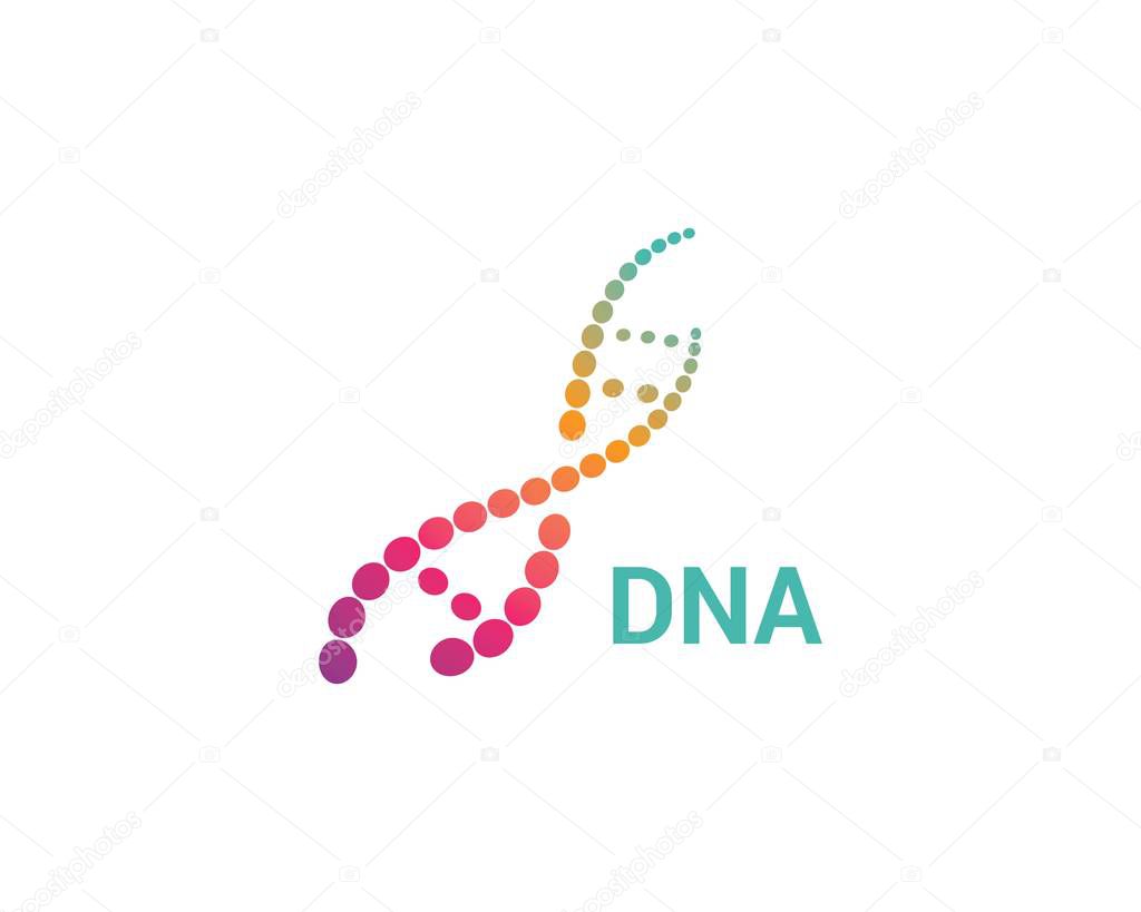 DNA logo vector icon template
