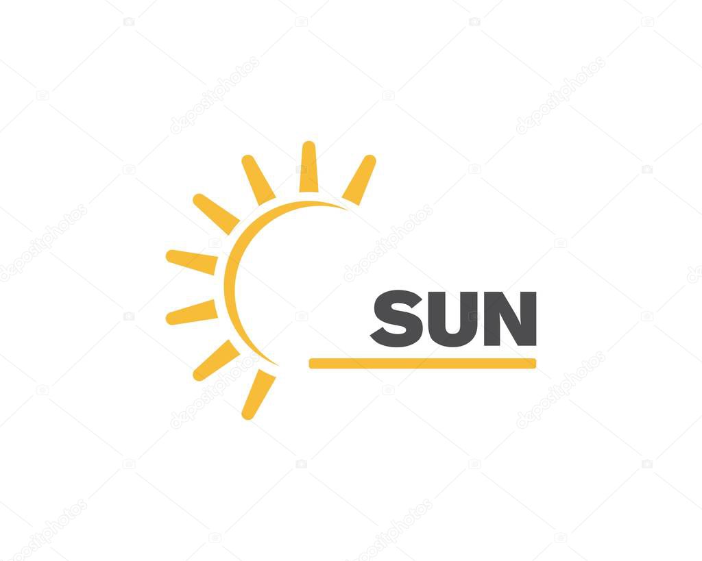 Sun ilustration logo vector icon template