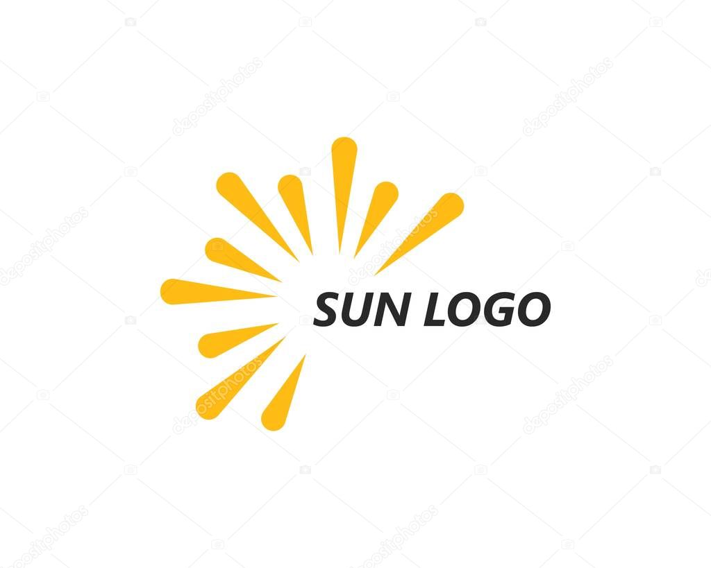 Sun ilustration logo vector icon template
