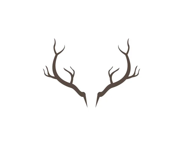 Antler ilustração logotipo vetor — Vetor de Stock