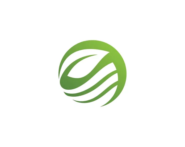 Logos de la ecología de las hojas verdes elemento de la naturaleza — Vector de stock