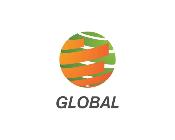 Logo ilustración empresarial global — Vector de stock