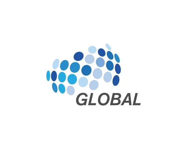 Global business  ilustration logo — Stock Vector