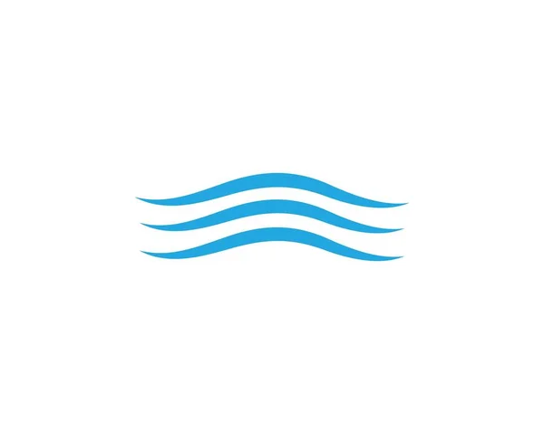Símbolo de onda de água e ícone Modelo de logotipo —  Vetores de Stock