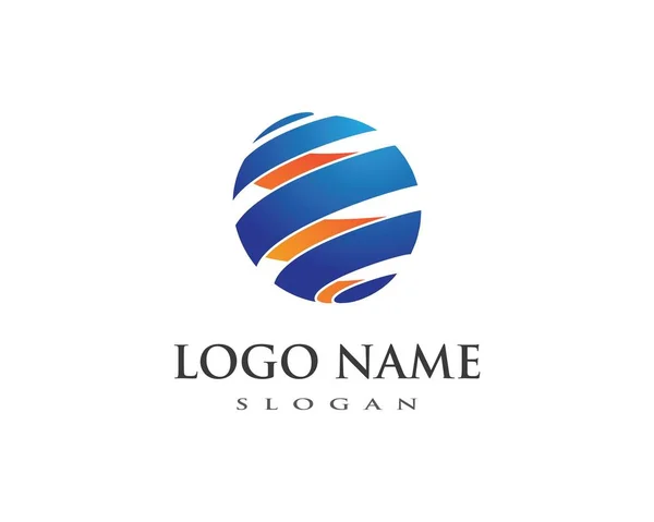 Vector de logotipo de negocio global — Vector de stock