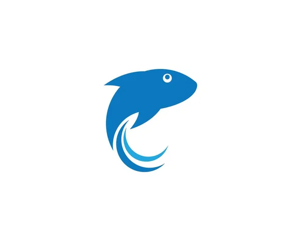 Plantilla de logotipo de pescado — Vector de stock