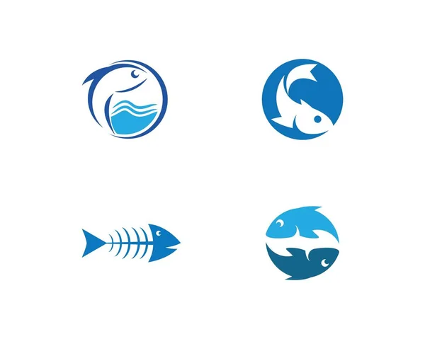 Шаблон логотипа рыбы — стоковый вектор