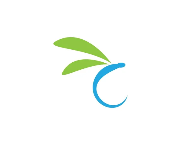 Vector logo de libélula — Vector de stock