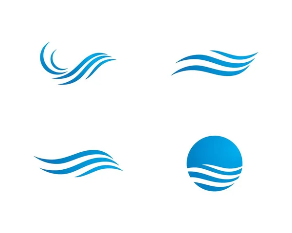水波符号和图标标志模板 — 图库矢量图片