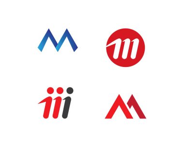 M harfi logo şablonu