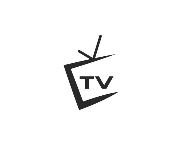 Design logo TV — Vettoriale Stock