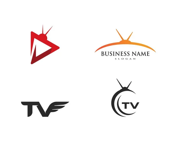 Design do logotipo tv —  Vetores de Stock