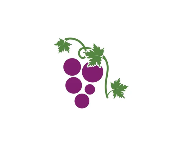 Grape with leaf icon — Stock Vector