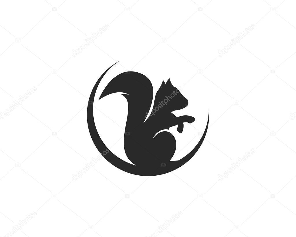 Squirrel logo vector icon