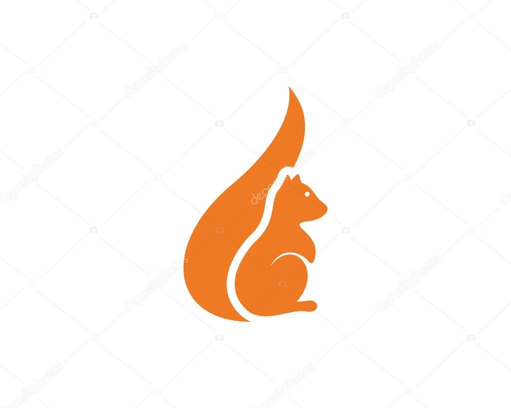 Squirrel logo vector icon